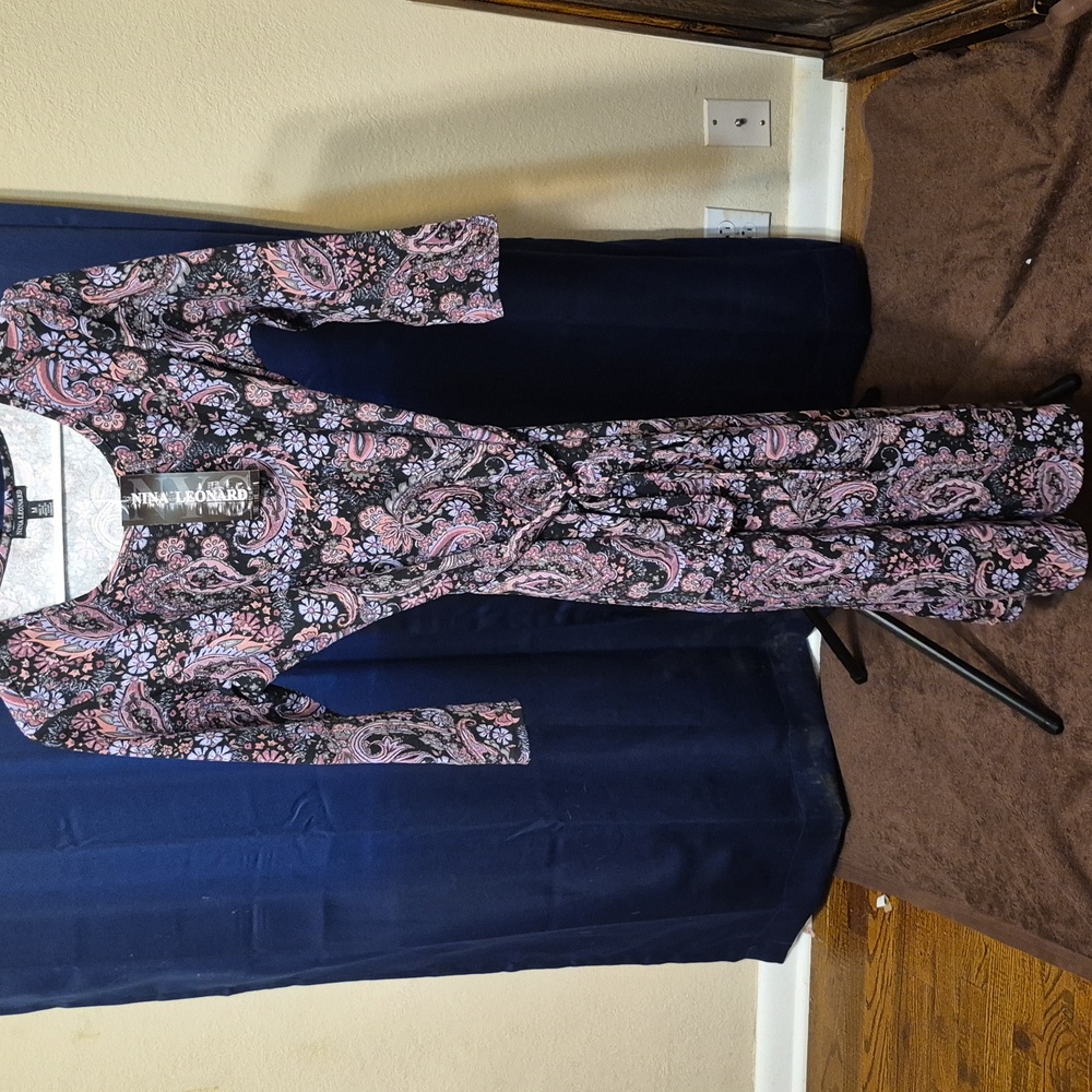 Nina Leonard paisley dress